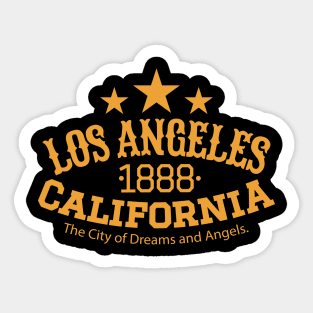 Los Angeles California 1888 - Los Angeles College style Logo Sticker